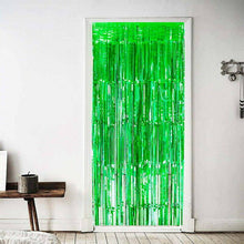 Load image into Gallery viewer, Hanging Foil Curtain Background Green