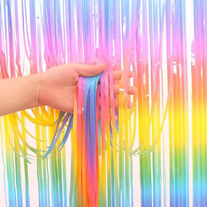 Hanging Curtain Background Pastel Rainbow