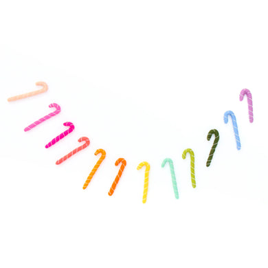 Felt Garland Rainbow Candy Cane
