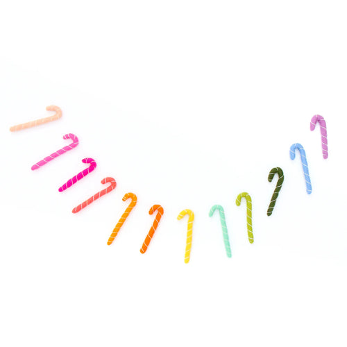 Felt Garland Rainbow Candy Cane