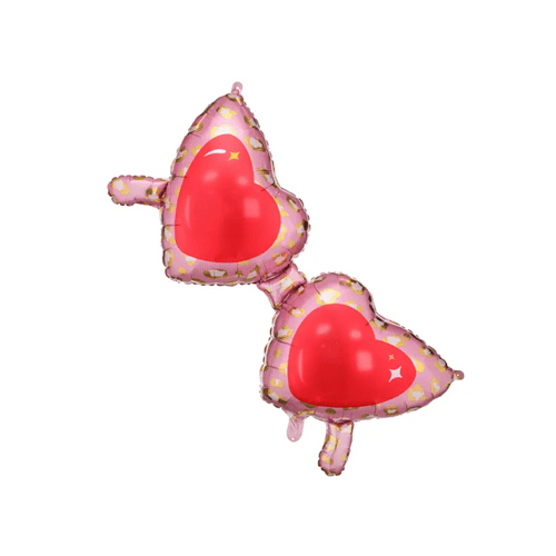 Inflated Heart Glasses Foil Balloon