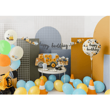 Load image into Gallery viewer, Happy Birthday Foil Balloon Construction Vehicles