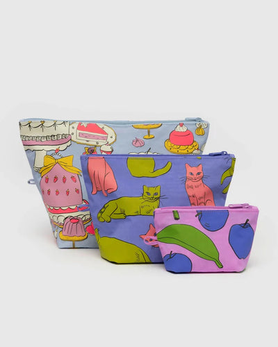 Baggu - Flat Pouch Set - Still Life