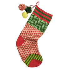 Load image into Gallery viewer, Sage X Clare Palmina Knitted Stocking - Crimson