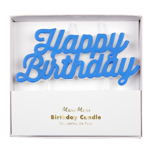 Happy Birthday Blue Candle