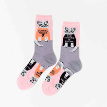 Load image into Gallery viewer, Women&#39;s - Future Is Feline Crew Socks