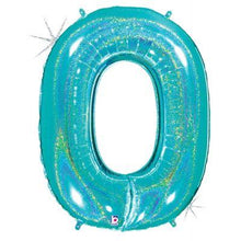 Load image into Gallery viewer, Robins Egg Blue Number Foil Balloon 100cm