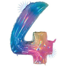 Load image into Gallery viewer, Rainbow Jelly Number Foil Balloon 100cm