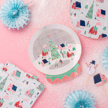 Load image into Gallery viewer, Snow Globe Snow Day Plates (Pack 8)