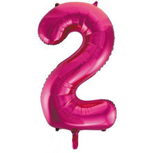 Load image into Gallery viewer, Bright Pink Number Foil Balloon 86cm