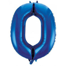 Load image into Gallery viewer, INFLATED Blue Number Foil Balloon 86cm