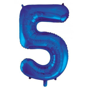 INFLATED Blue Number Foil Balloon 86cm