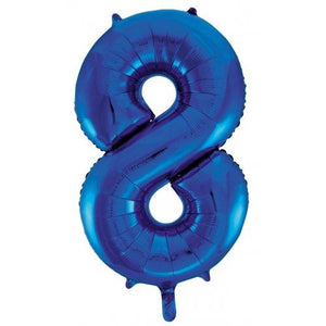 INFLATED Blue Number Foil Balloon 86cm
