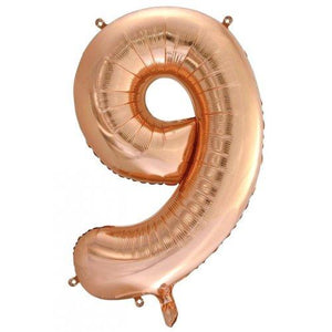 Rose Gold Number Foil Balloon 86cm