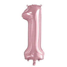 Load image into Gallery viewer, INFLATED Light Pink Number Foil Balloon 86cm