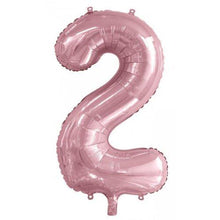 Load image into Gallery viewer, INFLATED Light Pink Number Foil Balloon 86cm