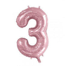 Load image into Gallery viewer, INFLATED Light Pink Number Foil Balloon 86cm