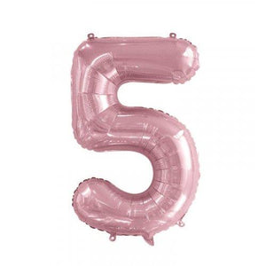 Light Pink Number Balloons 86cm