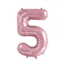 Load image into Gallery viewer, INFLATED Light Pink Number Foil Balloon 86cm