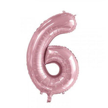 Load image into Gallery viewer, INFLATED Light Pink Number Foil Balloon 86cm