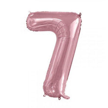 Load image into Gallery viewer, INFLATED Light Pink Number Foil Balloon 86cm