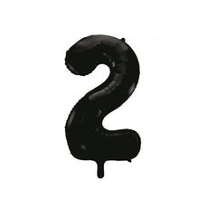 Load image into Gallery viewer, INFLATED Black Number Foil Balloon 86cm