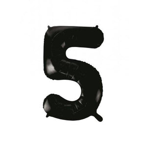 INFLATED Black Number Foil Balloon 86cm
