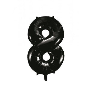 INFLATED Black Number Foil Balloon 86cm