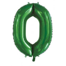 Load image into Gallery viewer, INFLATED Green Number Foil Balloon 86cm