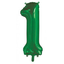 Load image into Gallery viewer, INFLATED Green Number Foil Balloon 86cm