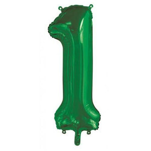 INFLATED Green Number Foil Balloon 86cm