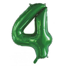 Load image into Gallery viewer, INFLATED Green Number Foil Balloon 86cm