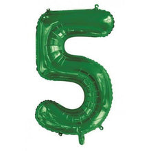 Load image into Gallery viewer, INFLATED Green Number Foil Balloon 86cm