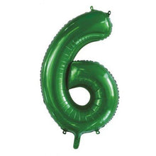 Load image into Gallery viewer, INFLATED Green Number Foil Balloon 86cm