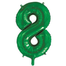 Load image into Gallery viewer, INFLATED Green Number Foil Balloon 86cm