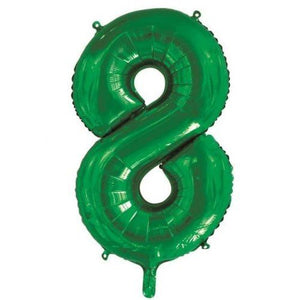 INFLATED Green Number Foil Balloon 86cm