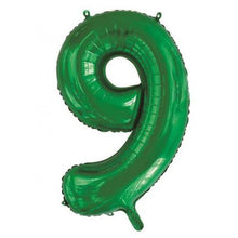 Load image into Gallery viewer, INFLATED Green Number Foil Balloon 86cm