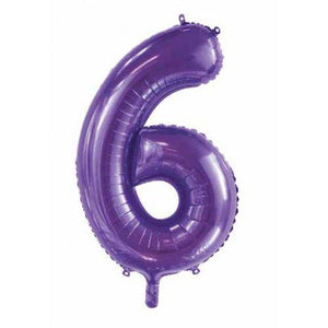 INFLATED Purple Number Foil Balloon 86cm
