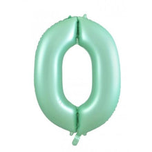 Load image into Gallery viewer, Matte Pastel Mint Number Foil Balloon 86cm