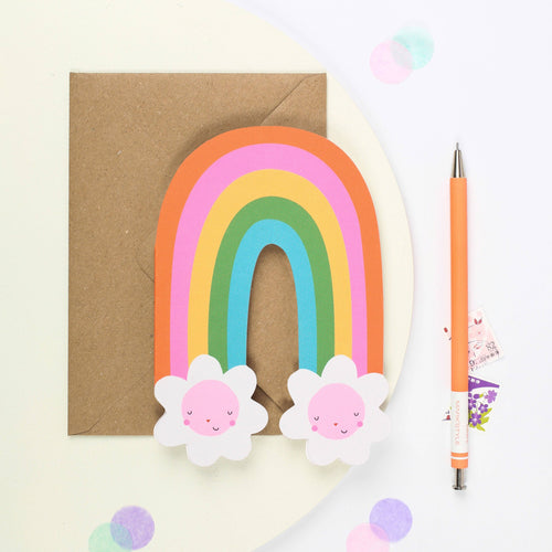 Rainbow Blossom Greeting Card