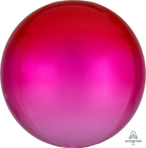 Red & Pink Ombre Orbz Balloon