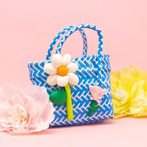 Egg Hunt Basket Weave Mini Tote Bag