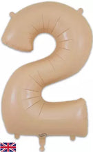 Load image into Gallery viewer, Matte Nude Number Foil Balloon 86cm