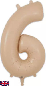 Matte Nude Number Foil Balloon 86cm