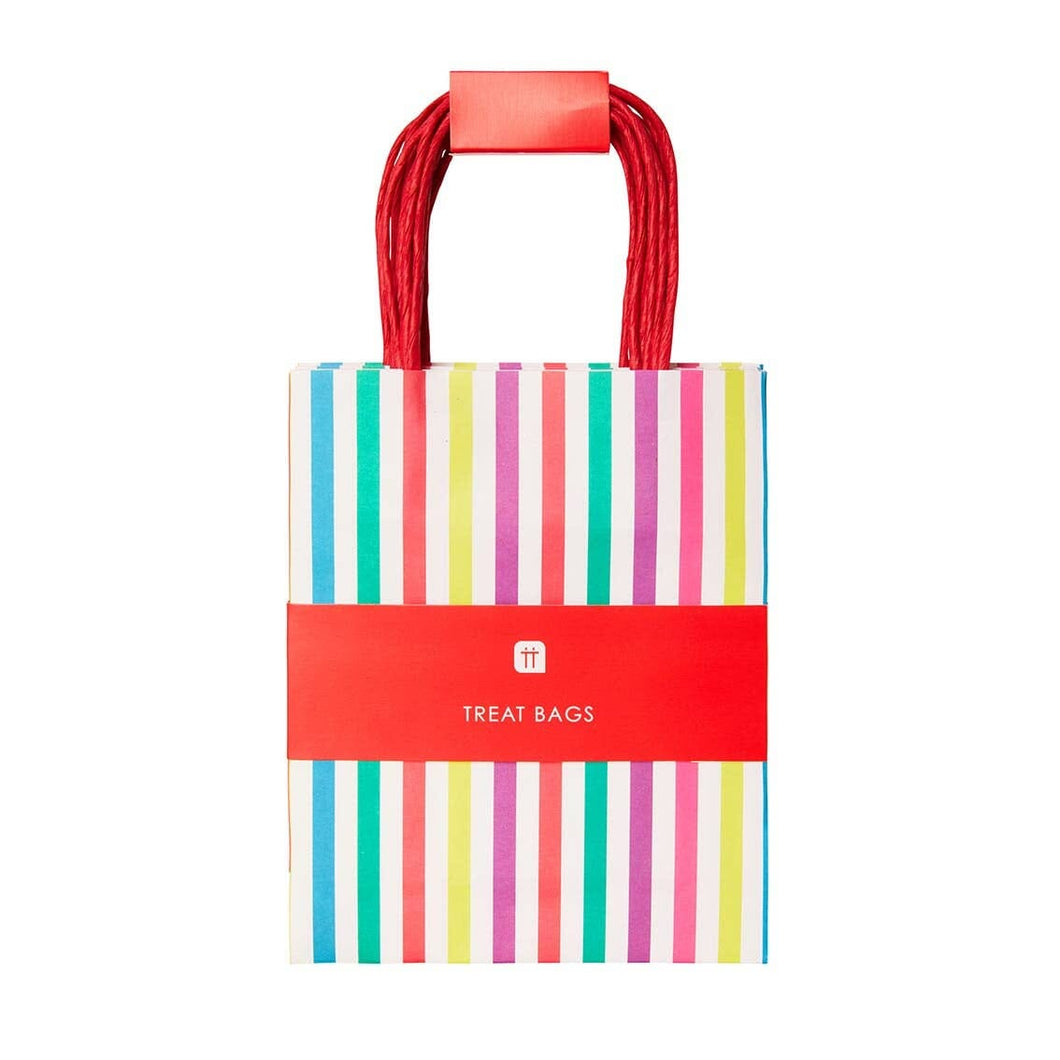 Rainbow Striped Gift Bags (Pack 8)