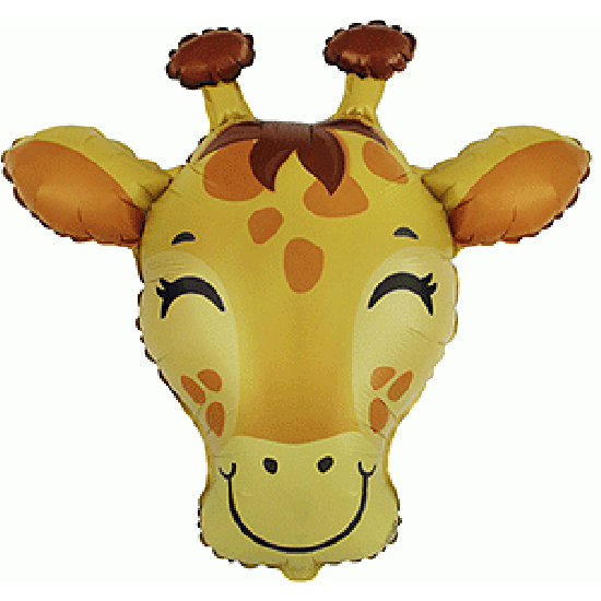 Giraffe Head Foil Balloon