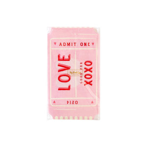 Love Ticket Shaped Dinner Paper Napkin (Pack 24)