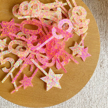 Load image into Gallery viewer, Pinks Glittery Cake Topper Number 6