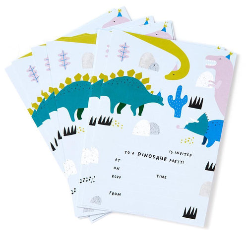 Dino Party Invites (Pack 12)
