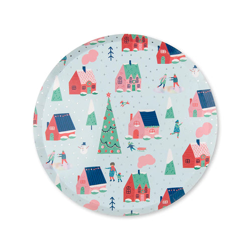 Snow Day Plates Small (Pack 8)